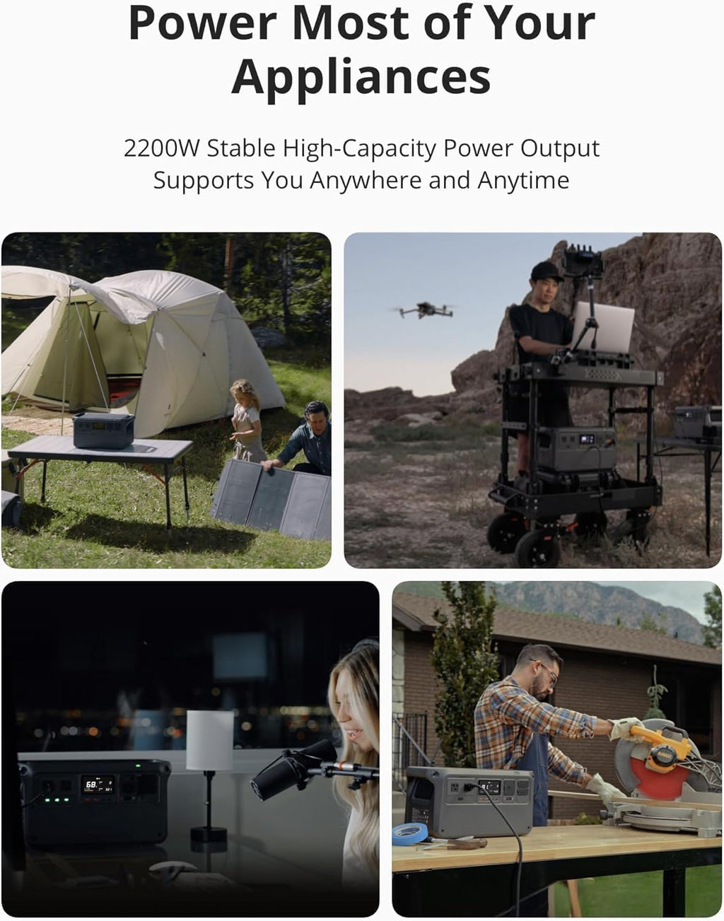 DJI Power 1000 Portable Power Station, 1024Wh LFP (LiFePO4) Battery